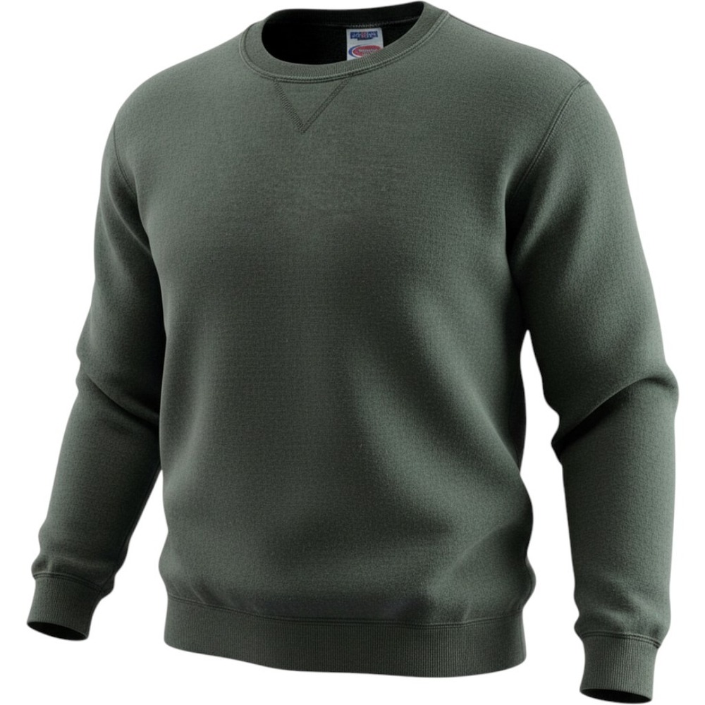 Jerzees Sweatshirt Mens XL Olive Green V-Stitch Premium Fit Solid 90s Gorpcore